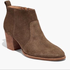 Madewell Brenner ankle Boots booties brown suede 7